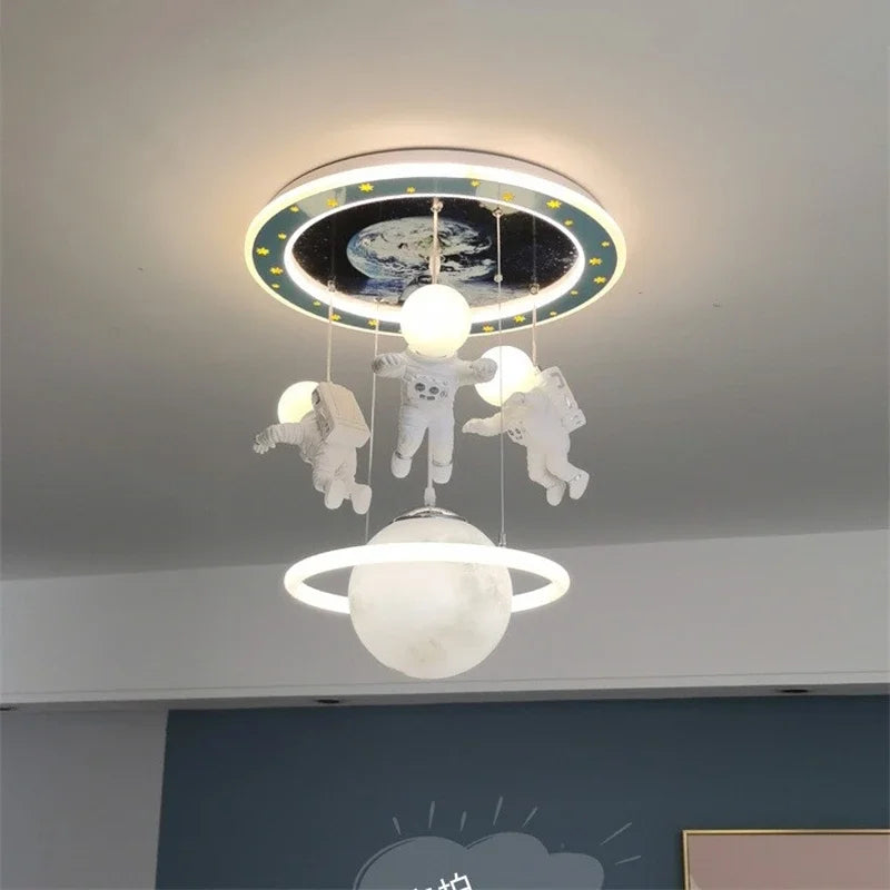 plafonnier led nordique astronaute idéal pour décoration intérieure - vue 4 sur 7