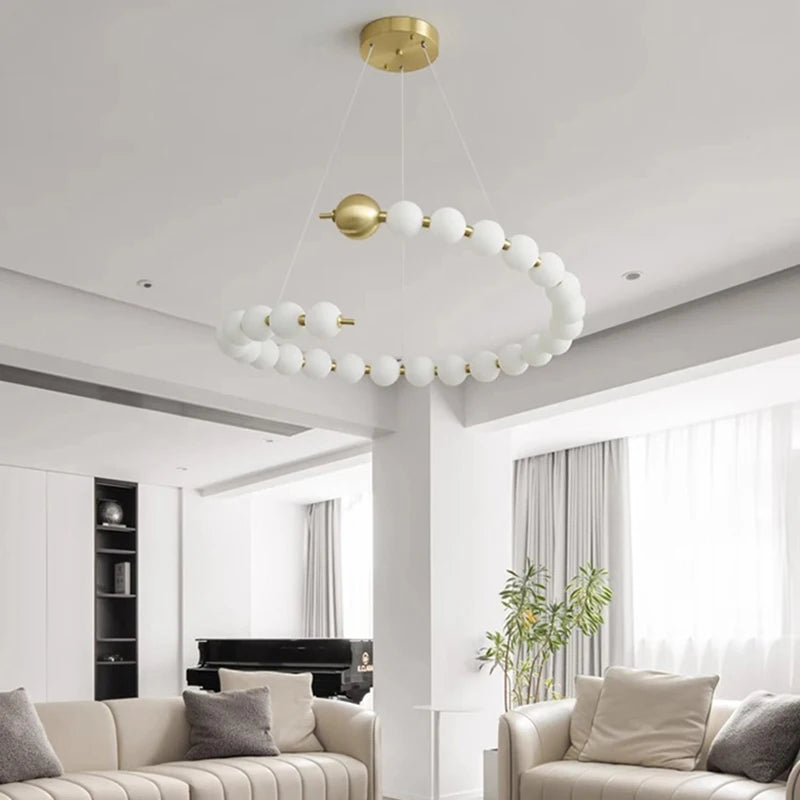 lustre led de luxe moderne pour éclairage intérieur suspendu - vue 5 sur 10