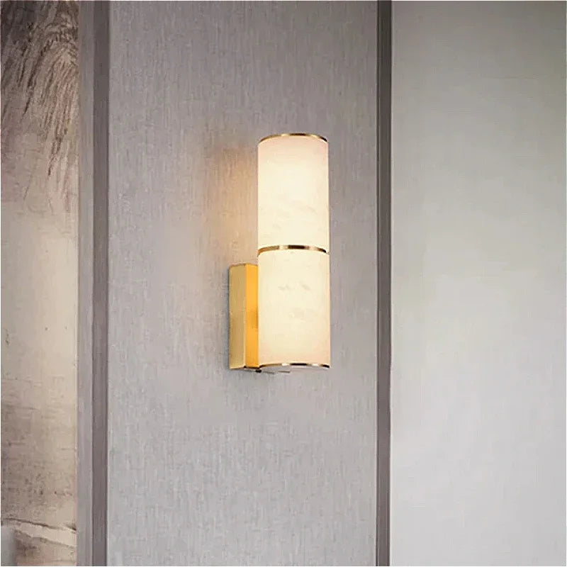 applique murale décorative en marbre et laiton moderne - vue 2 sur 9
