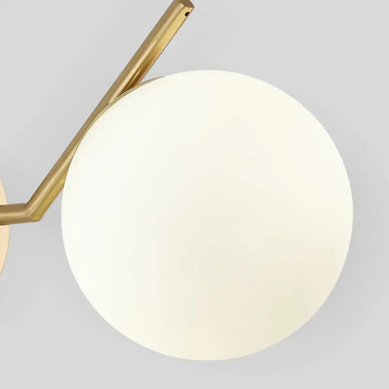 Lampe de applique murale LED boule de verre postmoderne Simple chambre chevet lampara luxe or бра allée intérieure salon décor applique murale - vue 7 sur 10
