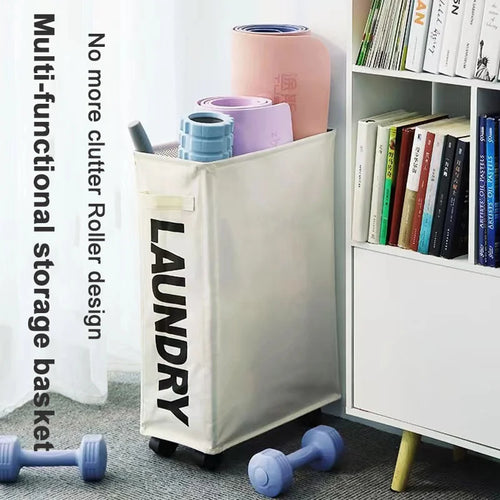 panier à linge pliable avec roulettes pour rangement divers
