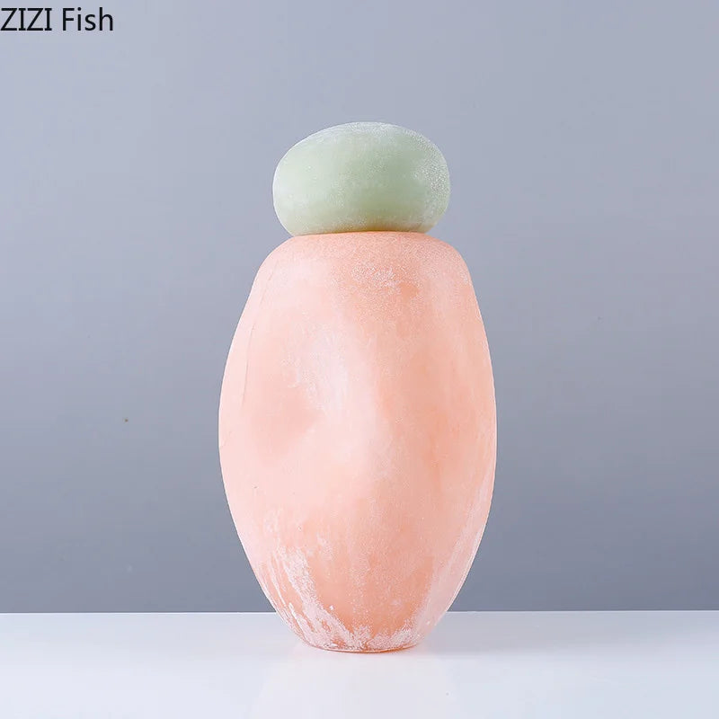 vase en verre décoratif avec couvercle pour fleurs artificielles - vue 4 sur 8