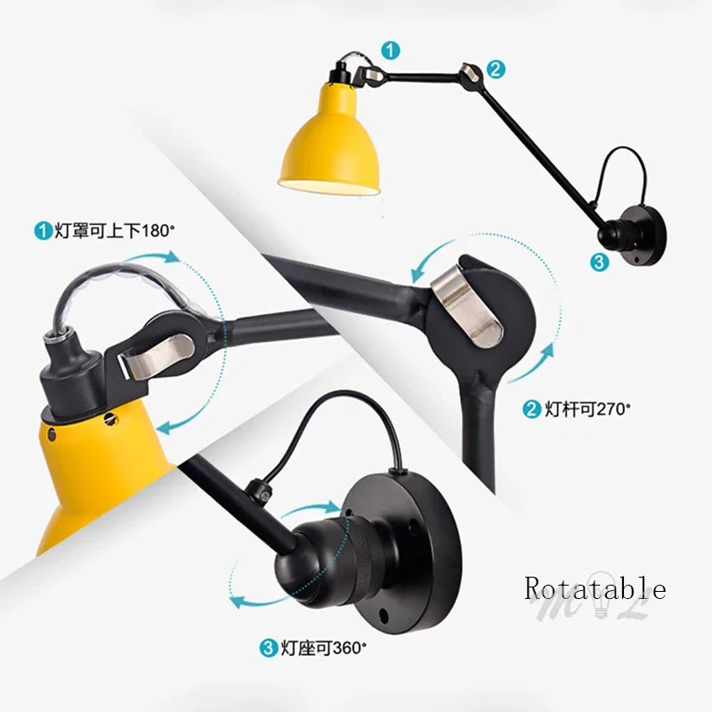 applique murale bras robotique luminaire design pour intérieur moderne - vue 5 sur 10