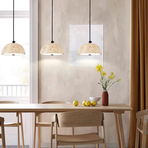 lustre wabi-sabi en pierre rétro nordique pour ambiance zen - vue 4 sur 7