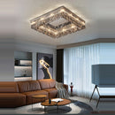 plafonnier led carré rectangulaire en cristal doré intensité variable