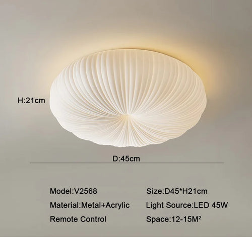 plafonnier led moderne abat jour citrouille luminaire à intensité variable