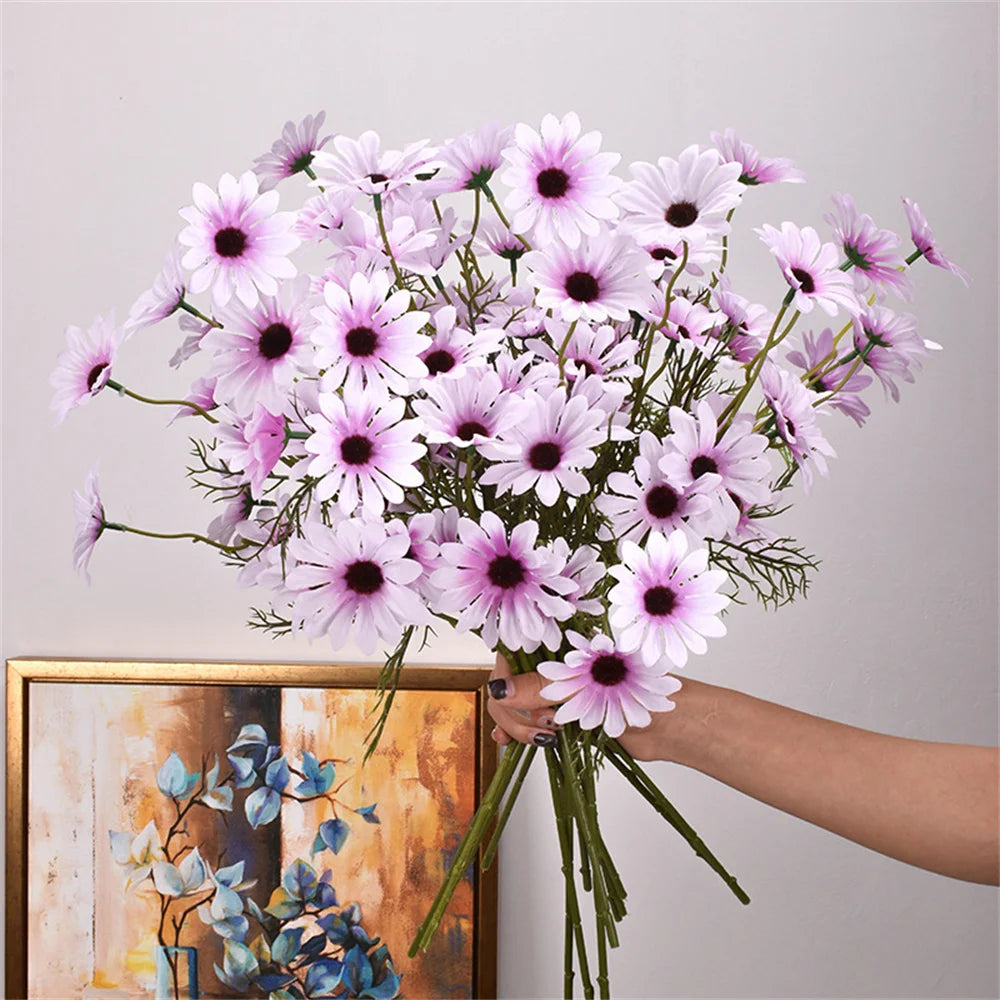 fleurs artificielles marguerites pour décoration mariage et bricolage - vue 8 sur 13