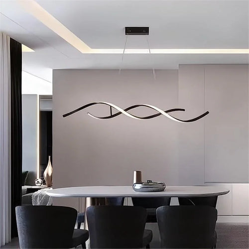 lustre de luxe moderne créatif design minimaliste épuré pour bar - vue 3 sur 10