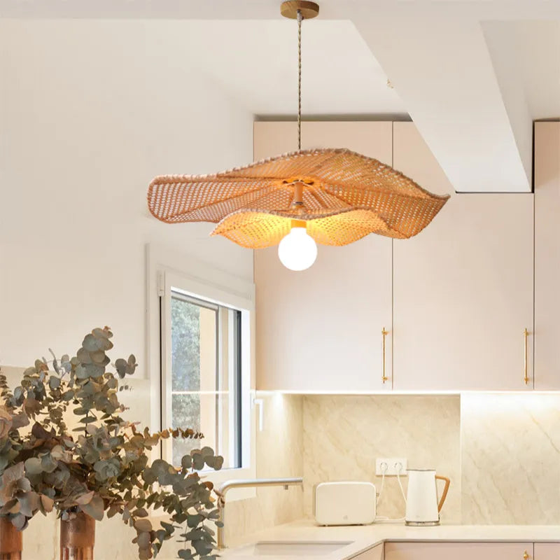 Lustres Vintage Double Couche En Bambou
