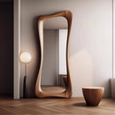 miroir décoratif français en bois de noyer style rétro luxe