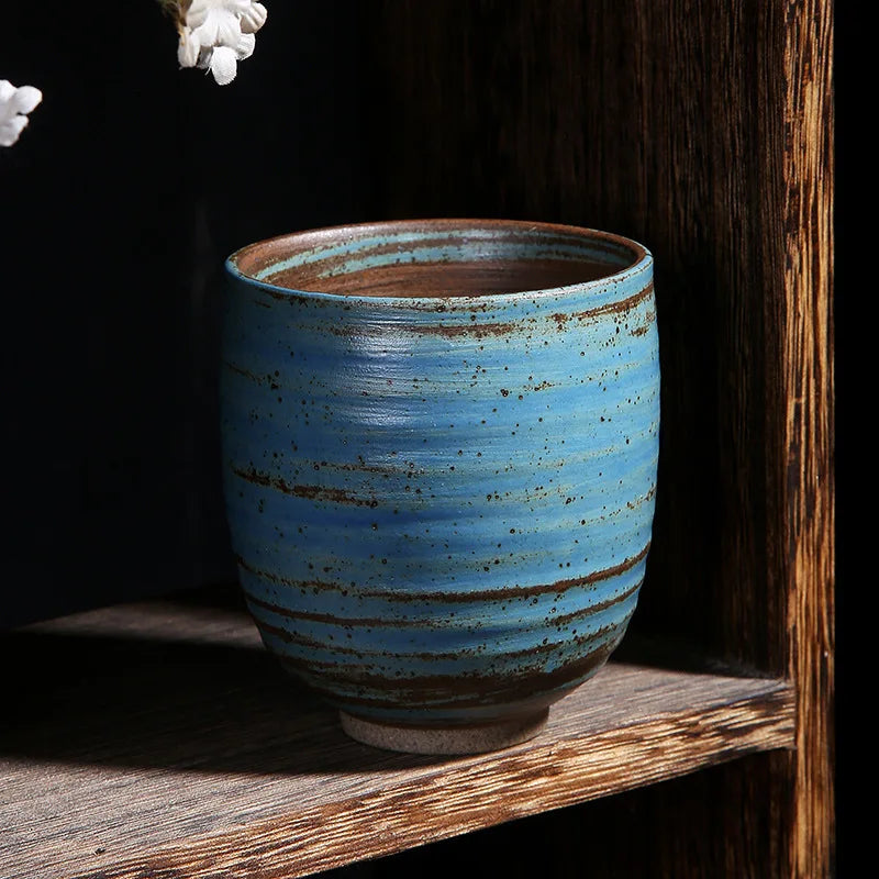 Tasse japonaise céramique artisanale style rétro unique