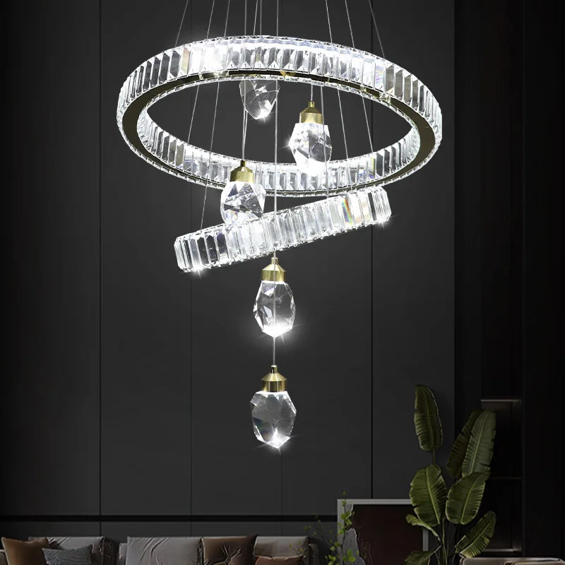 Hanging Light Pendant Lamp,Living Room Crystal Chandelier,Hanging Chandelier Lamp, Pendant Light,Lighting Fixtures Chandeliers - vue 4 sur 11