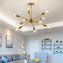 LED moderne Nickel brossé noir Tube lustres en laiton or industriel suspension Lightis pour salon Antique luminaires d'escalier
