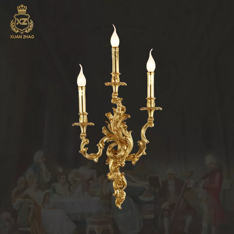 Applique murale royale luxe laiton antique cuivre