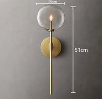 Applique murale boule de verre ronde post-moderne