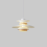 lustre moderne en forme de parapluie avec lumière colorée