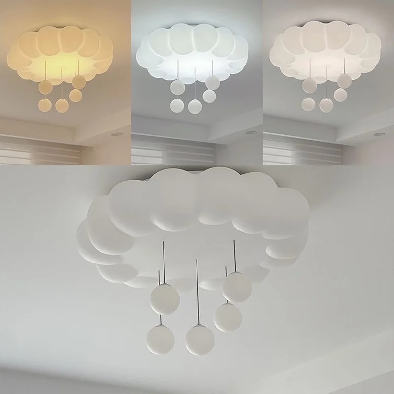 lustre abat-jour étoile boule ronde à gradation télécommandée - vue 7 sur 10