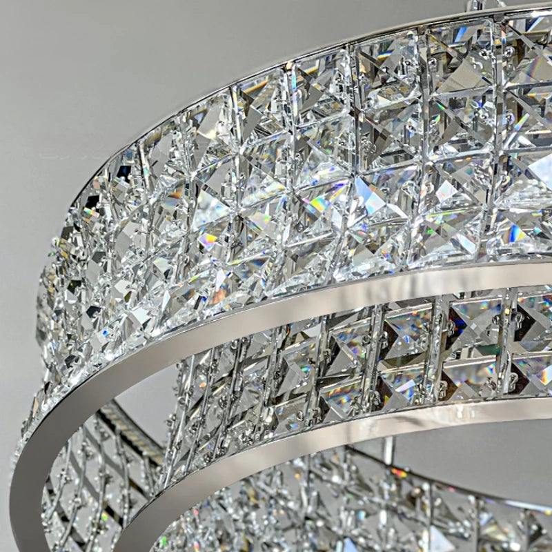 lustre de luxe en cristal pour restaurant bar et hôtel intérieur