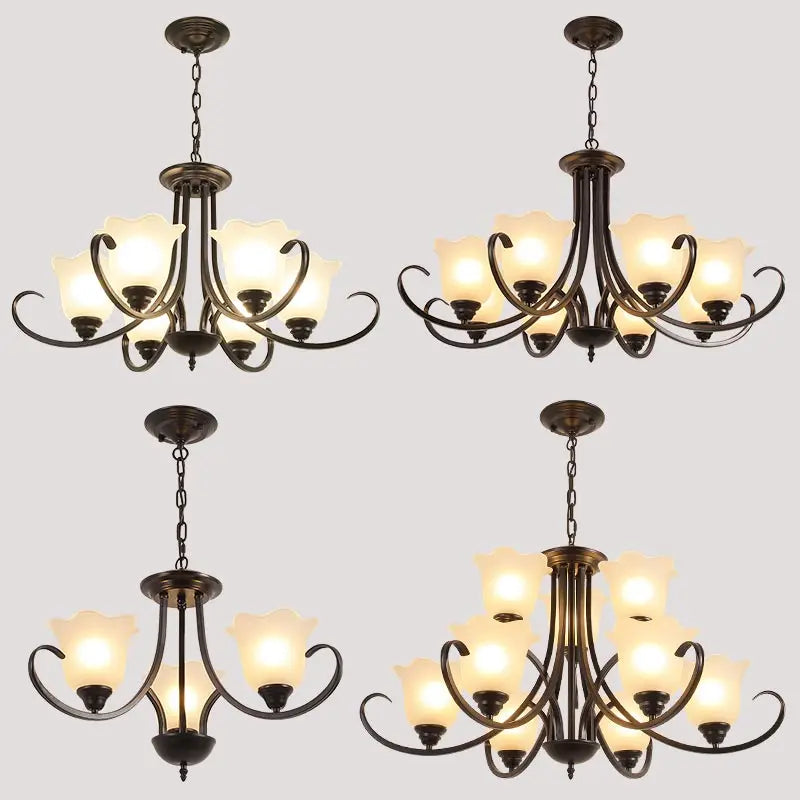 lustre cristal rétro suspension modernes pour décoration intérieure - vue 6 sur 16