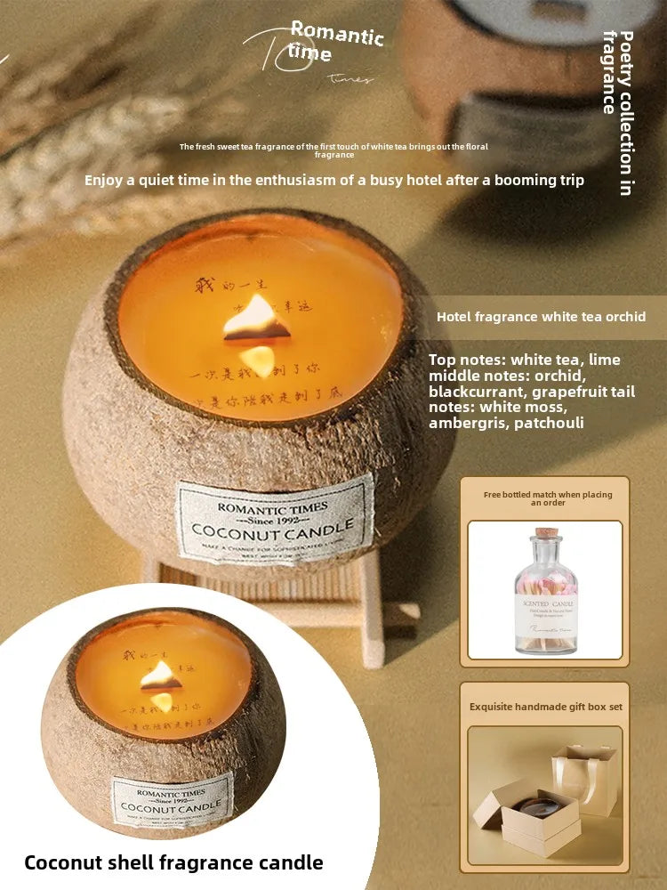 coffret cadeau bougie parfumée noix de coco souvenir de noël - vue 11 sur 20