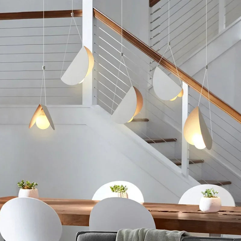 Nordic Designer Minimalist Modern Chandelier Ceiling Suspension Creative Pendant Lamp Hanging Light - vue 3 sur 9