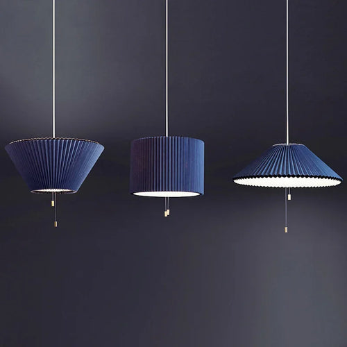 Suspension Art Design plissé déformé tissu parapluie lustres décor à la maison LED d'éclairage pour chambre salon salle à manger