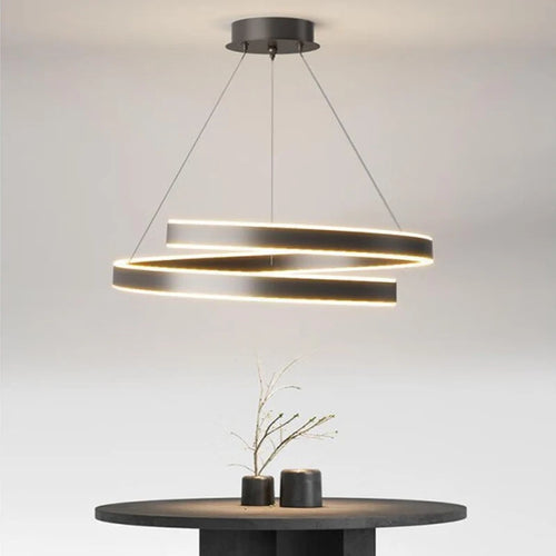 Lustre Simple Noir/Blanc adapté au Salon Salle à Manger Cuisine Rond éclairage décoration intérieure - vue 3 sur 11