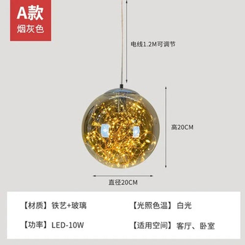 lustre nordique étoilé en verre pour décoration moderne - vue 22 sur 24