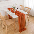 Chemin de table mousseline bohème transparent mariage lot4
