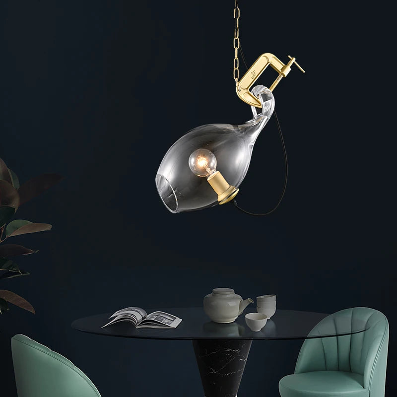 lustre moderne en verre pour un style postmoderne créatif