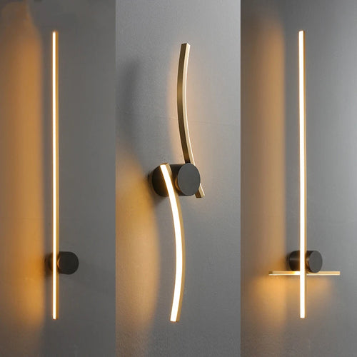 applique murale led moderne en laiton montage en surface