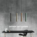 Suspension Terrazzo Bar Ciment Minimaliste Salle à manger Chambre Chevet Longue Bande Style Industriel Lampes À Tête Unique