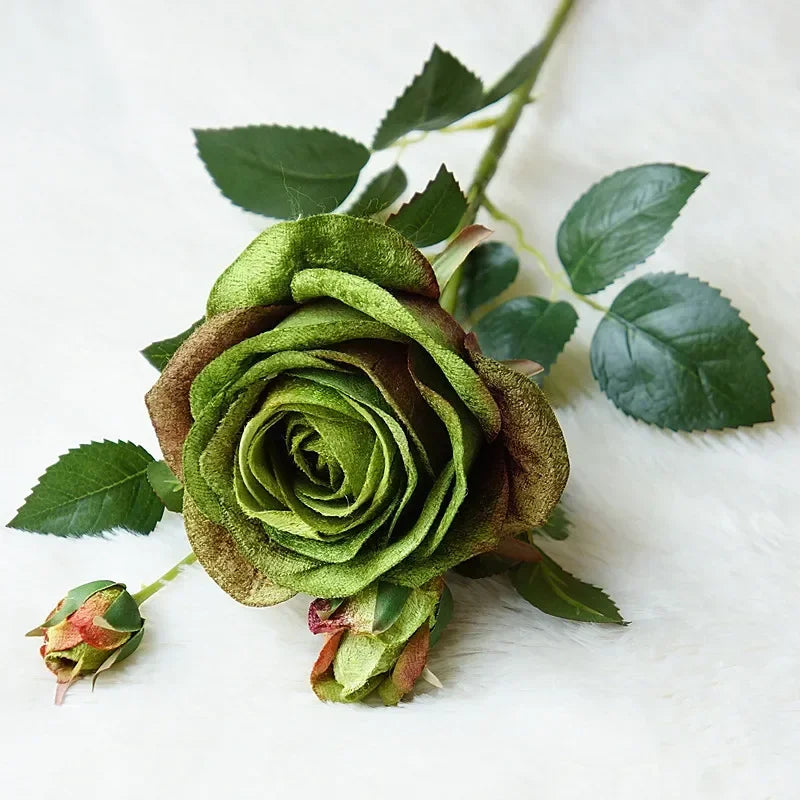 simulation de roses en velours pour décoration élégante - vue 8 sur 8