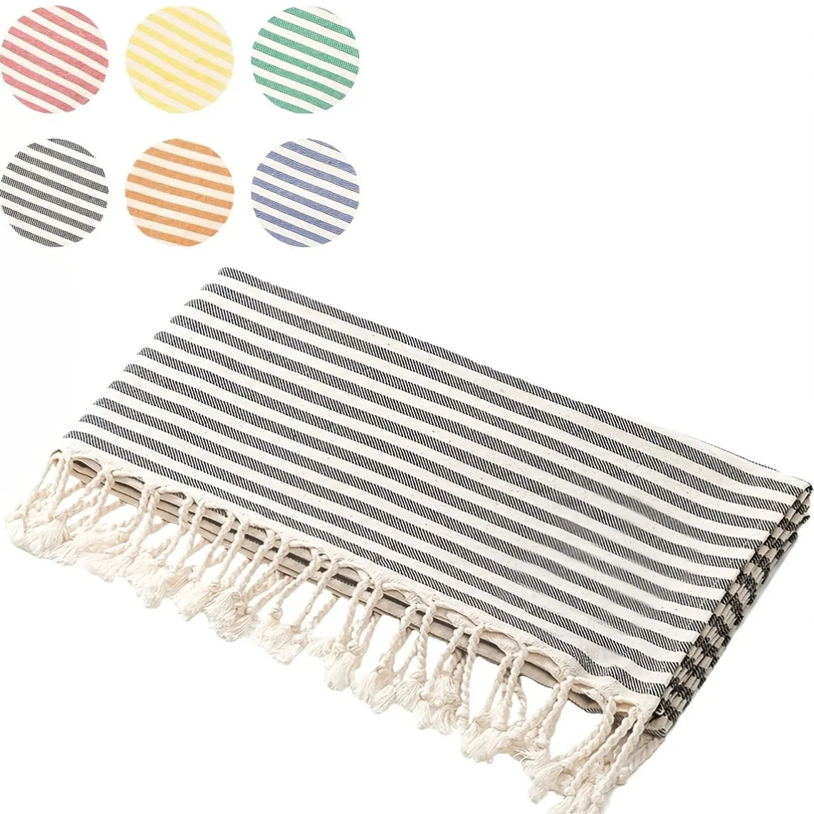 Serviette de plage turque coton tisse style boheme - vue 2 sur 6