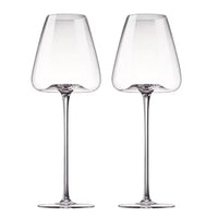 Lot 2 verres vin pied long soufflés elegants