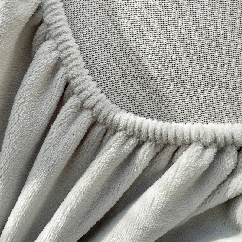 drap-housse en velours chaud avec bande élastique 360 degrés