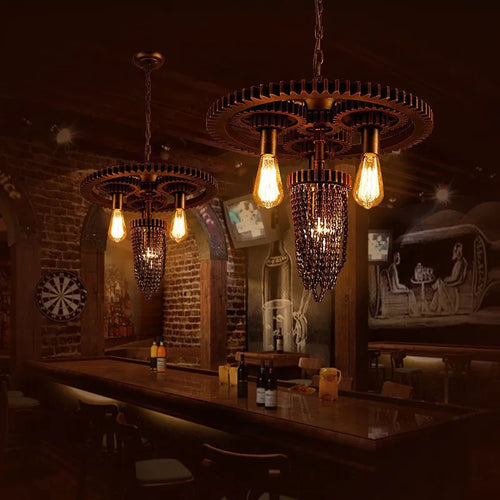 Vintage Style industriel fer Art plomberie suspension lampe Restaurant café Bar Table équipement créatif suspension lumières soutien-gorge