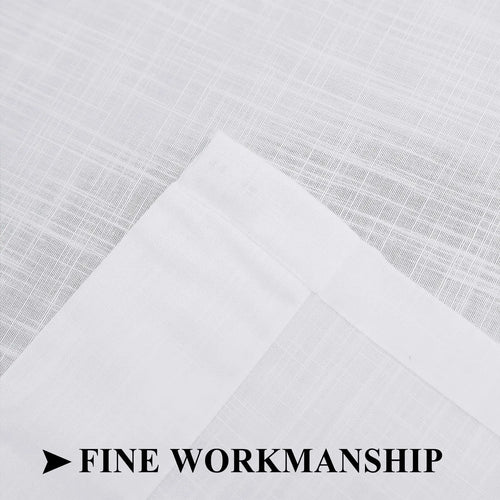 Voilage imitation lin moderne translucide pour salon chambre