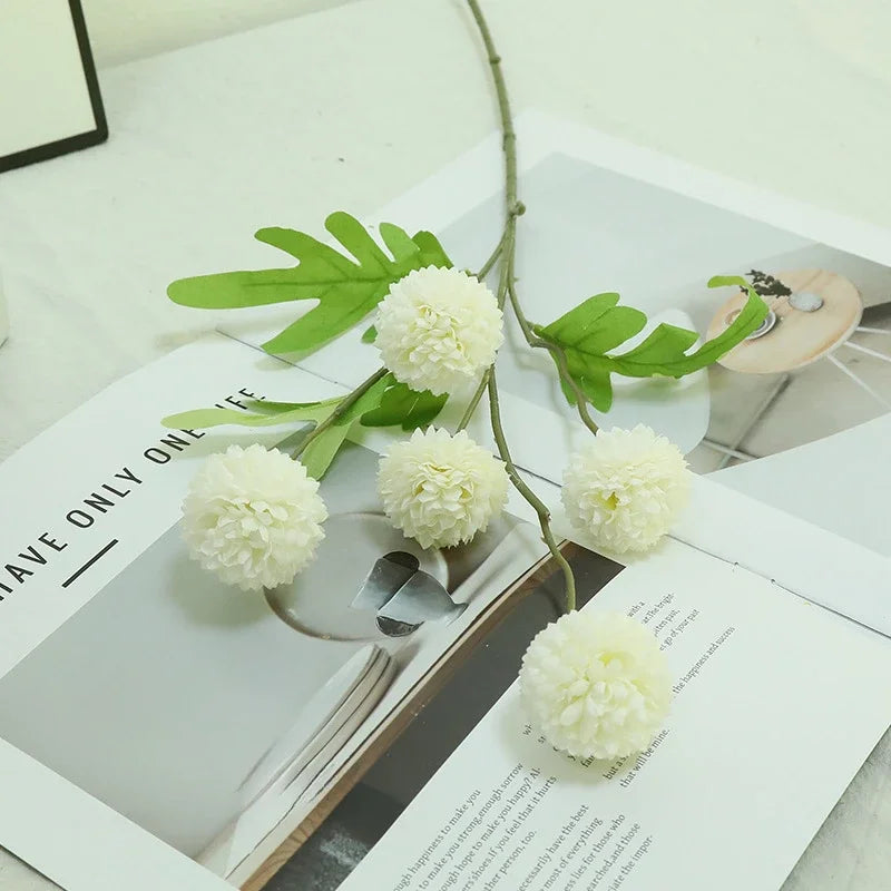 branche de chrysanthème artificielle pour décoration florale élégante - vue 10 sur 14