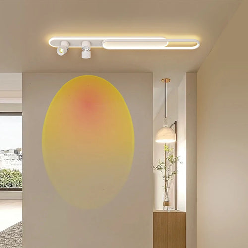 Le soleil ne se couche jamais allée lumière couloir moderne minimaliste salon chambre Long balcon manteau et chapeau Mural plafonniers - vue 3 sur 14