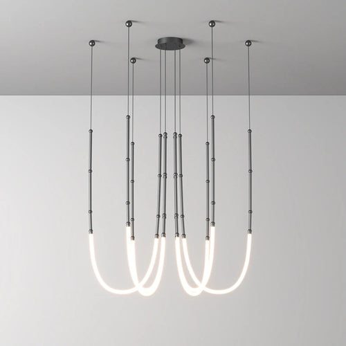lustre en art déco design suspendu en led - vue 5 sur 16