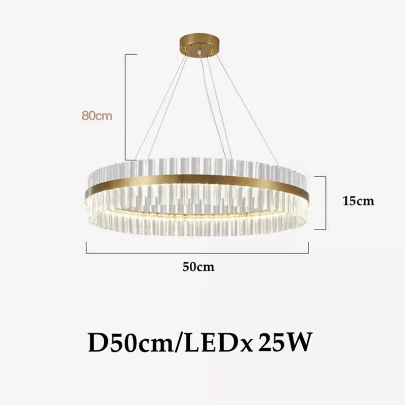 lustre led moderne en cristal pour un éclairage élégant - vue 9 sur 15
