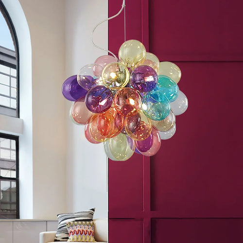 Moonriver éclairage moderne créatif couleur lampes suspendues pour plafond boule de verre lustre salon suspension lumière chambre décor