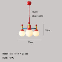 suspension en verre blanc avec fil réglable pour enfants