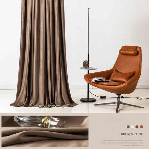 Rideau occultant style retro pour grandes fenetres salon