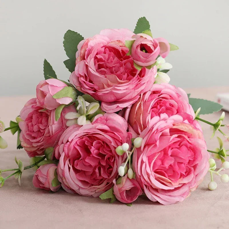 petit bouquet de fleurs artificielles pour décorations printanières et festives - vue 6 sur 34
