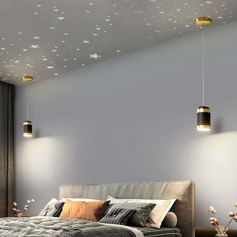 lustre led moderne à suspension pour intérieur nordique décoratif - vue 5 sur 9