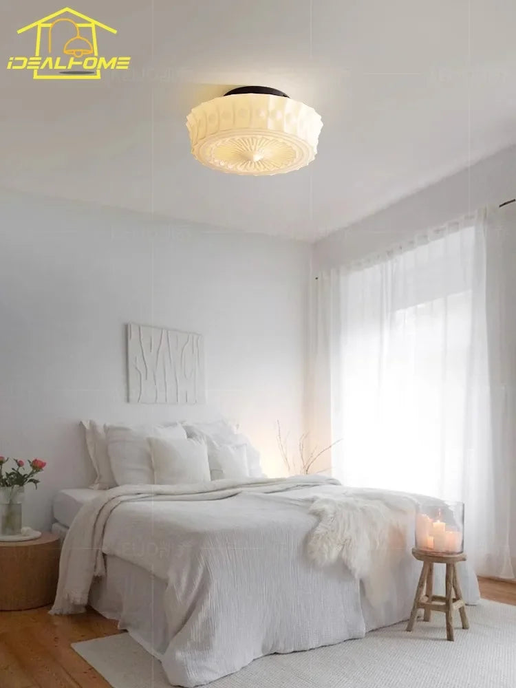 plafonnier rétro médiéval en verre décoratif pour intérieur élégant - vue 3 sur 9