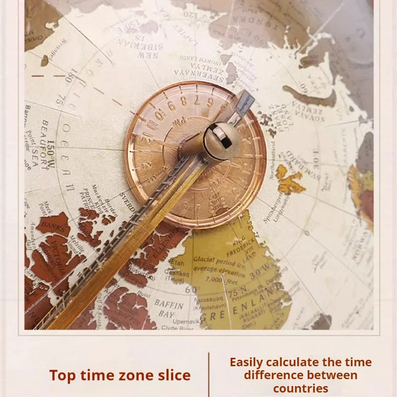 globe terrestre rétro éducatif pour géographie et décoration - vue 4 sur 7