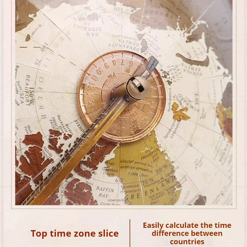 globe terrestre rétro éducatif pour décoration et géographie - vue 5 sur 7